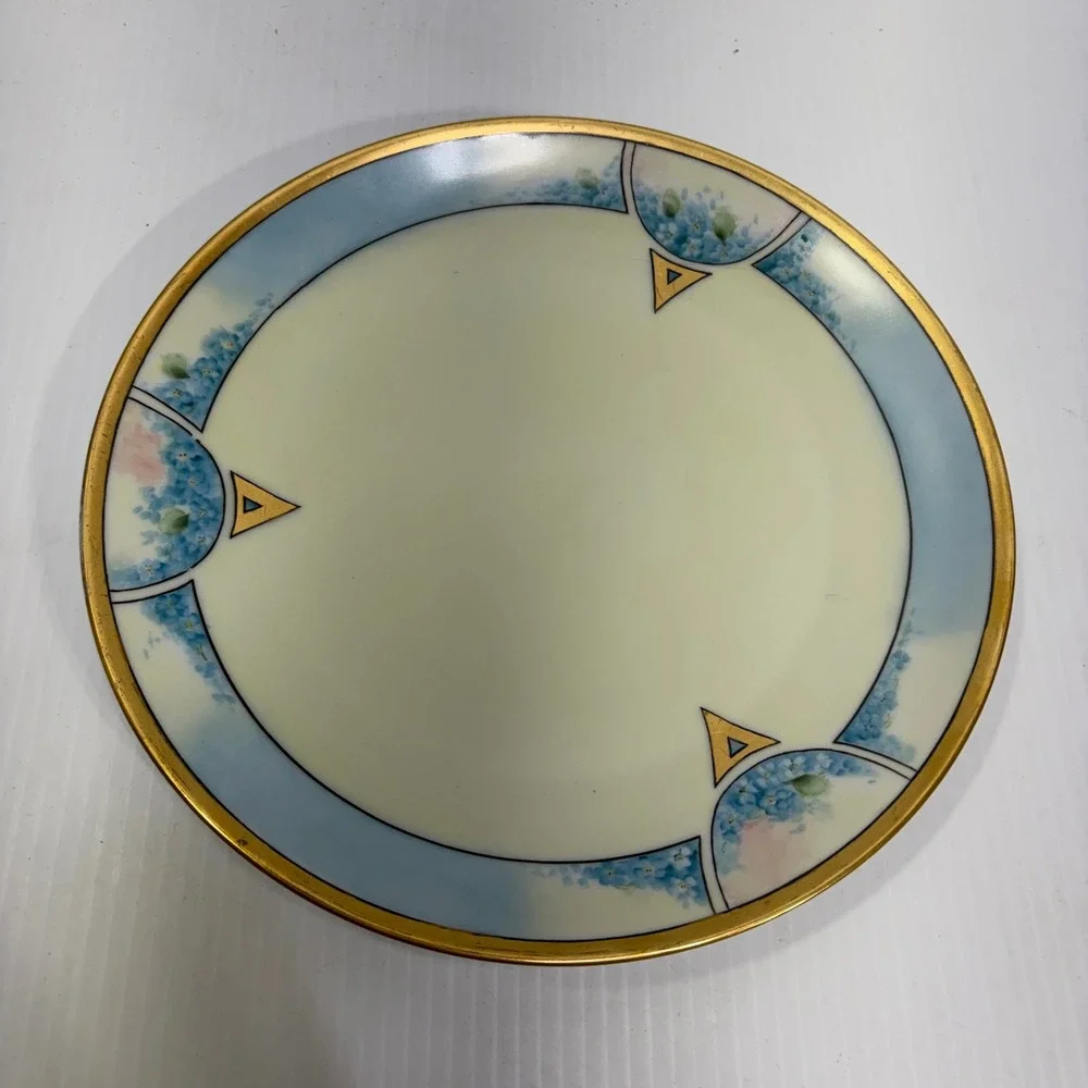 Bareuther Waldsassen Thomas Bavaria Forget Me Not Tea Cup Saucer Plate Set 3pc